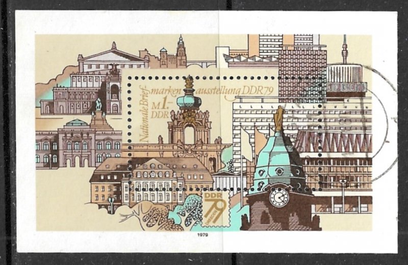 EAST GERMANY DDR 1979 NATL STAMP EXHIBITION Souvenir Sheet Sc 2030 VFU