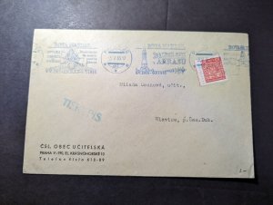 1935 Czechoslovakia Cover Prague 25 to Hlavice Milada Ceehova