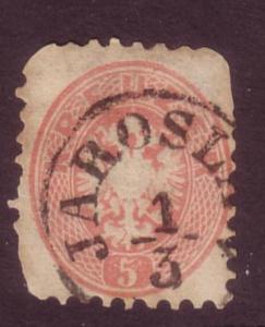 Austria Sc. # 24 RIBBED PAPER Variety Used CV $650.00 