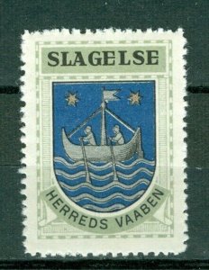 Denmark. Poster Stamp 1940/42. Mnh. District: Slagelse. Coats Of Arms.Ship,Star