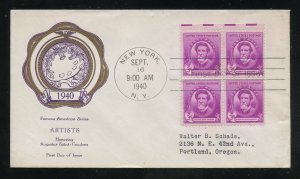 US 886 M=10A A. Sain-Gaudens Famous American Rice cachet FDC ADDR 