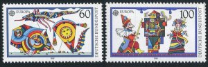 Germany 1573-1574, MNH. Michel 1417-1418. EUROPE CEPT-1989. Children games.