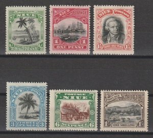 NIUE 1920 SG 38/43 MINT Cat £27