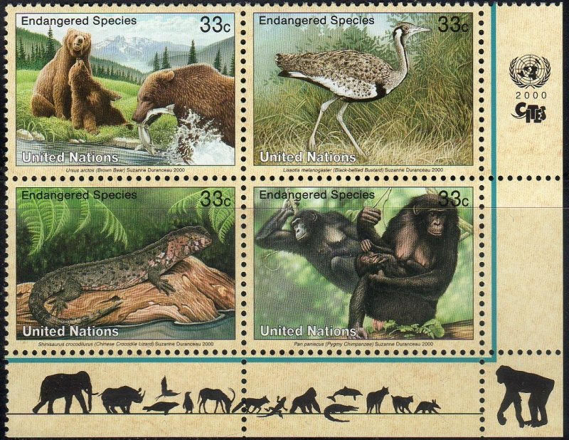 UN - New York 776a - Mint-NH - 33c Endangered Species (2000) (cv $3.40)