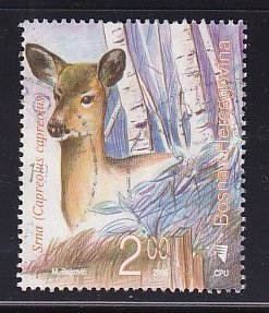 Bosnia and Herzegovina ( Bosniak )  #557  used  2006  wild animals 2m  deer