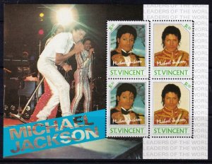 St. Vincent 1985 Michael Jackson Mint MNH Miniature Sheet SC 900