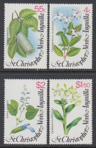 St Kitts Nevis 393-396 Flowers MNH VF
