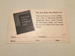 U. S. The Van Dorn Iron Works Company  1913 postal card 67199