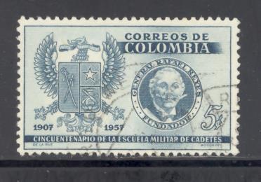 Colombia Sc # 673 used (DT)