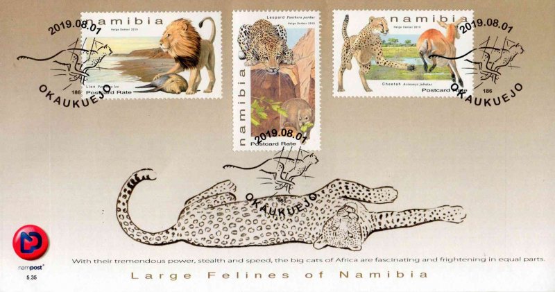 Namibia - 2019 Large Felines FDC