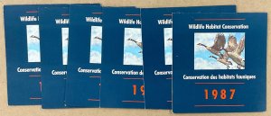 6 Canada CN3 Duck stamps $6.50 fv  1987 Wildlife Conservation Stamp Booklets