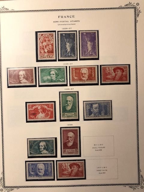 French Semi Postals - 12 pages -