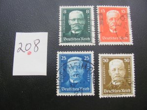 Germany 1927 USED SC B19-B22 SET XF 65 EUROS (208)