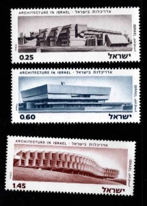 ISRAEL Scott 544-546 MNH**  stamp set without Tabs