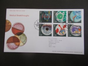 2010 Medical Breakthroughs Set of 6 on First Day Cover + Royal Mall London W2