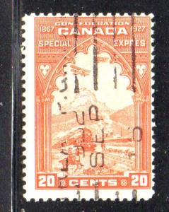 Canada Sc E 1927 20c orange Speical Delivery stamp used