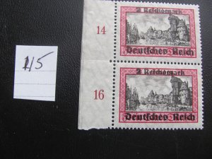 Germany 1939 MNH DANZIG MI. 729 PAIR SUPERB 320 EUROS (115)