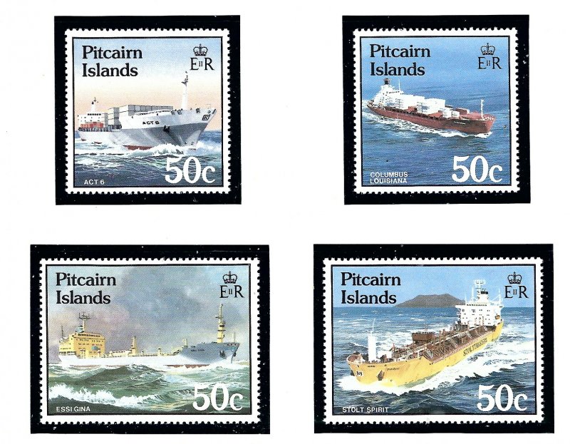 Pitcairn Is 258-61 MNH 1985 Ships          (KA)