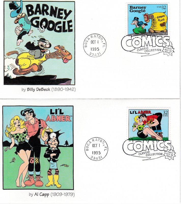 United States # 3000, Comic Strip Classis Collection, Fleetwood First Day Covers