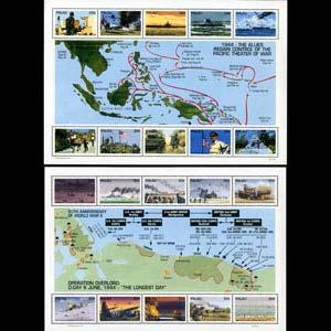 PALAU 1994 - Scott# 325-6 Sheets-WWII Pacific NH