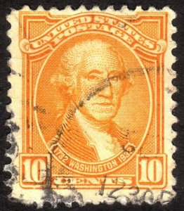 1932, US 10c, Washington, Used, Sc 715