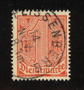 Germany Sc# O10 1m Numeral used