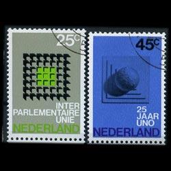 NETHERLANDS 1970 - Scott# 485-6 InterParl. Set of 2 CTO