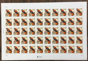  3031    American Kestrel    MNH 1 cent sheet of 50.   Issued In 1999.