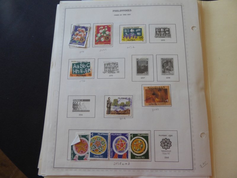 Philippines 1978-1991 Stamp Collection on Album Pages