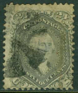 EDW1949SELL : USA 1862 Scott #78 Used. Small faults. PSAG Certificate. Cat $350.