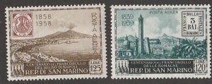 SAN MARINO #C9 AND C10 MINT NEVER HINGED COMPLETE