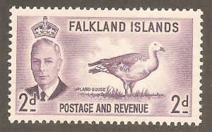 FALKLAND ISLAND Sc# 109 MNH FVF Upland Goose KGVI