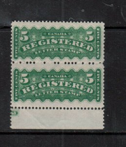 Canada #F2i Very Fine Never Hinged Pair **With Certificate**