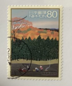 Japan 2008 Scott 3054d used - 80y,  Home towns, Konjac field, Numata, Gunma