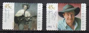 Australia 1935-36 - Used - 45c Slim Dusty (2001) (cv $1.50)