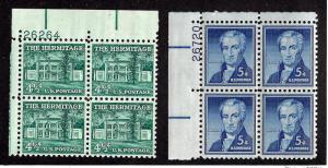 1037-1038 Mint,OG,NH... (2) Plate Blocks of 4