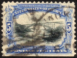 1901, US 5c, Niagara Falls, Used, Well centered, Sc 297