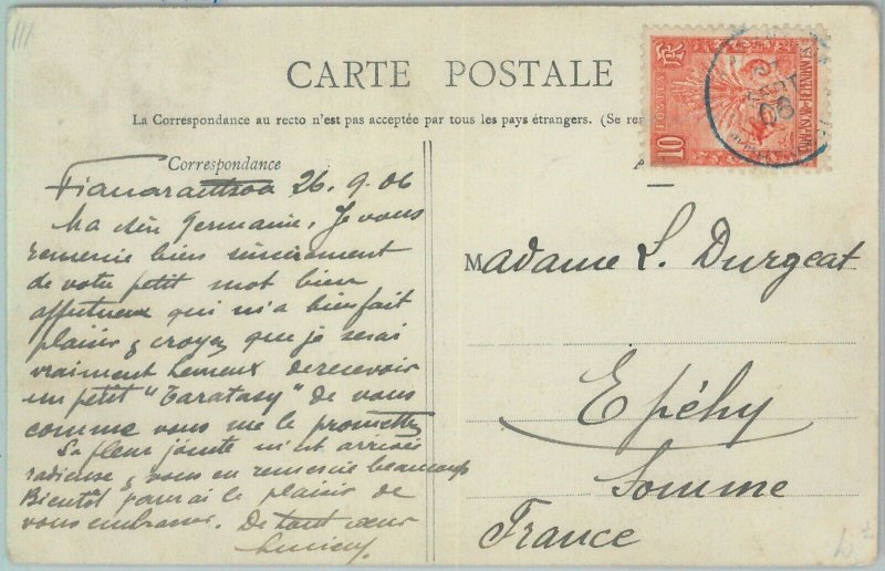 81173 - MADAGASCAR - POSTAL HISTORY - POSTCARD to FRANCE 1906 - FAUNA Lemurs