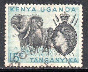 Kenya Uganda Tanganyika - 1959 15c Elephants Used SG 169a