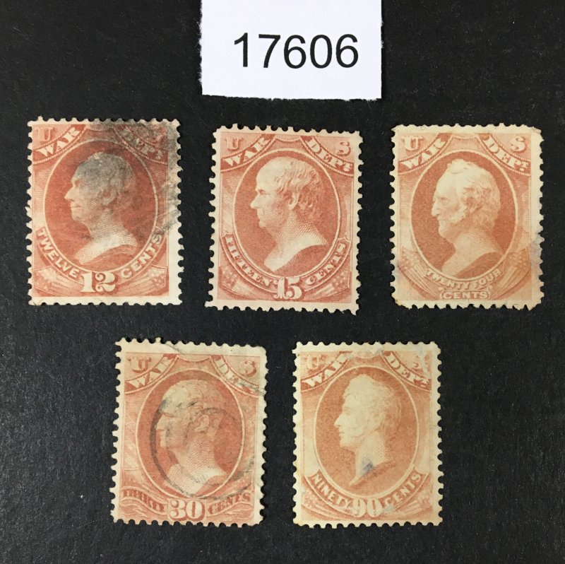 MOMEN: US STAMPS # O83-O93 GROUP USED $111 LOT #17606