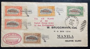 1928 San Jose Philippines Airmail Cover To Manila Via US army Air Service