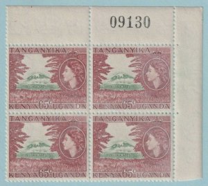 KENYA UGANDA TANGANYIKA 111  MINT NEVER HINGED OG ** MARGIN BLOCK OF FOUR - S092