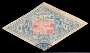 MOMEN: FRENCH COLONIES SOMALI COAST SC #22 USED LOT #65905