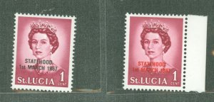 St. Lucia #214xx Mint (NH) Single