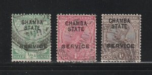 Chamba O28-O31 U Overprints