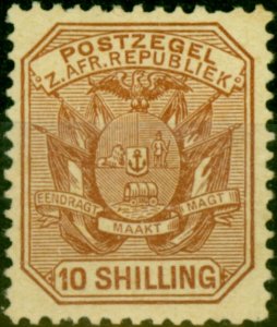 Transvaal 1896 10s Pale Chestnut SG212a Fine LMM 
