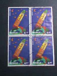 NORWAY-2000-SC# 1265 INTERNATIONAL MUSEUM-CHILDREN ART-SPACE ROCKET-USED