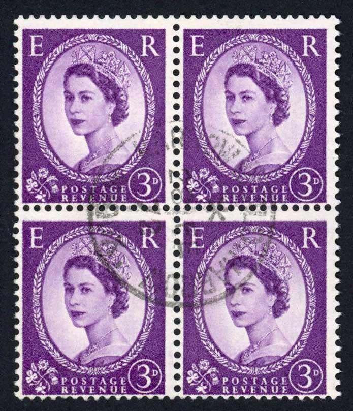 Dollis Hill 3d Wmk sideways to Right AOP Used Great Britain, Stamp