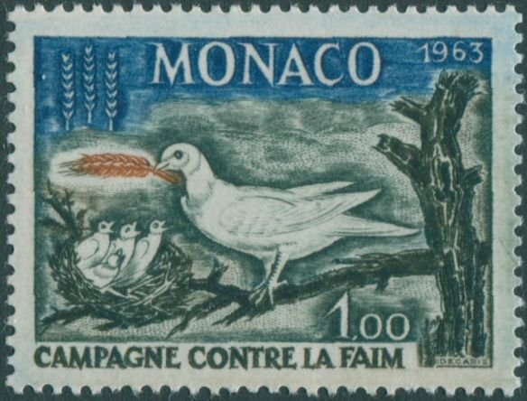 Monaco 1963 SG763 1f Freedom from Hunger MNH