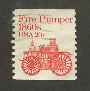 USA 1981-84 Scott 1908 used - 20c,  Transportation coil, 	Fire Pumper 1860s